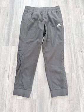 adidas Men's Black Athletic Sweatpants with Subtle Logo Fleece XL